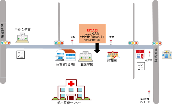 栃木医療センター構内図